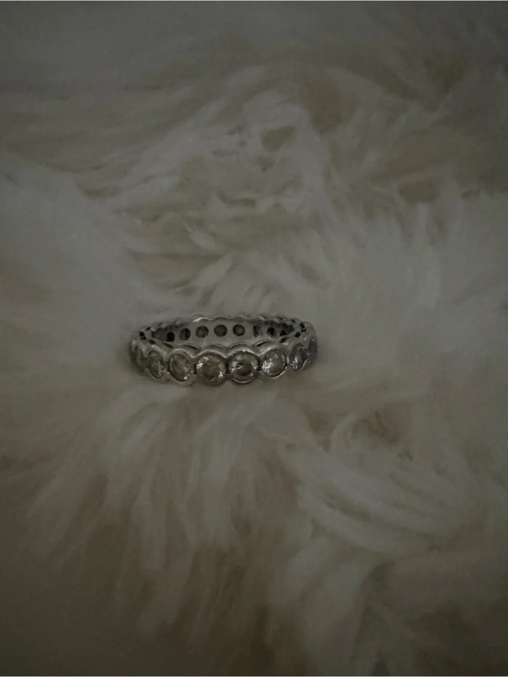 Swarovski Silver Crystal Eternity Band Ring - Women's Jewelry